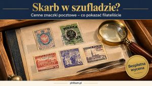 Skarb w szufladzie – Polska nr 1 z 1860 roku, znaczek lubelski 1918 i znaczki PORT GDAŃSK w klaserze